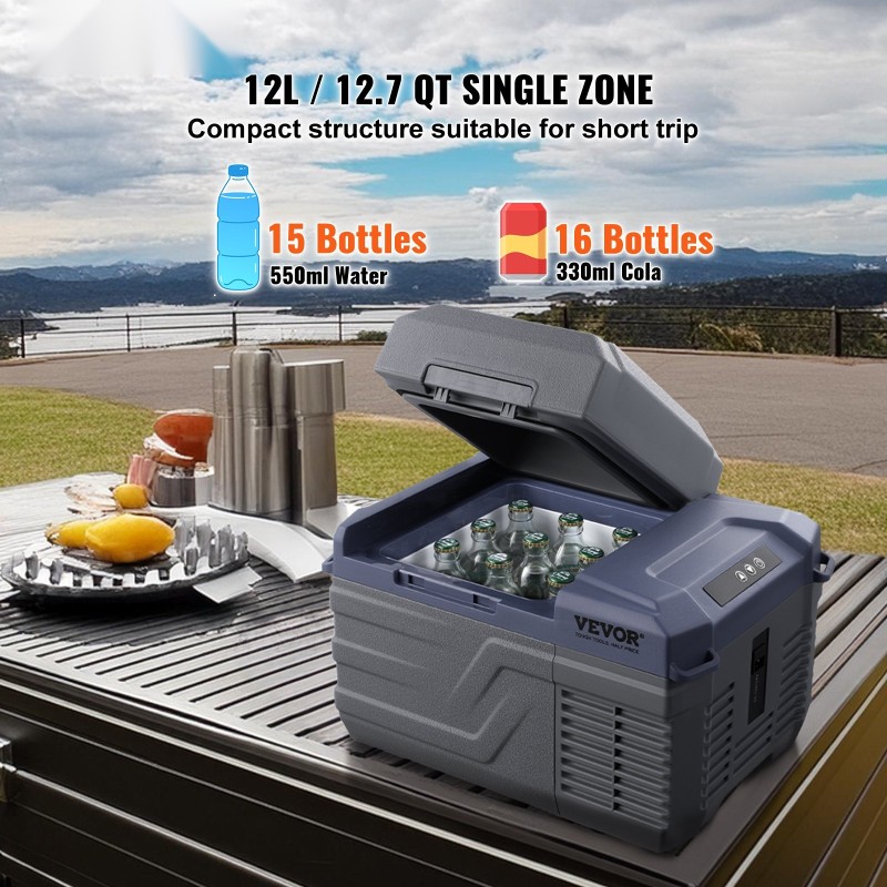 Auton 12 L kompressoriohjattu jääkaappipakastin 12/24V ja 100-240V