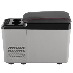 Auton käsinojaan asennettava 15 litran jääkaappi ja pakastin