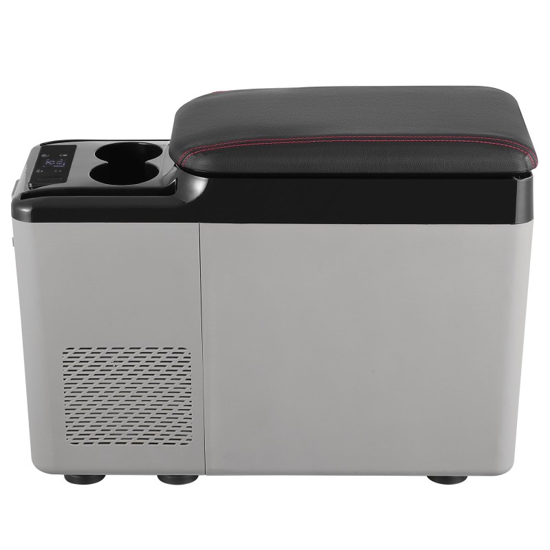 Auton käsinojaan asennettava 15 litran jääkaappi ja pakastin