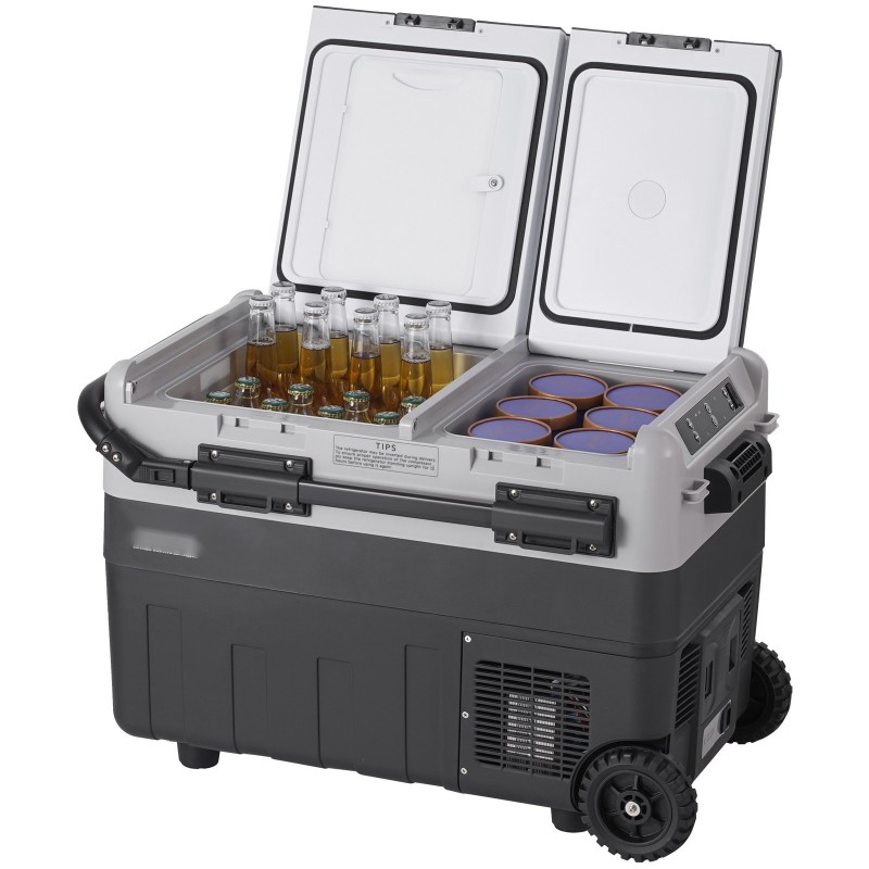 Kompressorijääkaappi ja pakastin 40 L PP-muovinen kaksoisvyöhykkeinen kannettava autoon