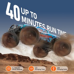 Radio-ohjattava maastoauto 1:14-mittakaava neliveto harjaton moottori 42 km/h