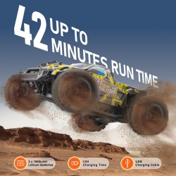 Radio-ohjattava 1:18 nelivetoinen maastoauto harjaton moottori pitkä ajoaika yli 8-vuotiaille