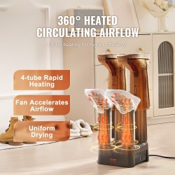 Kenkäkuivain neliputkinen irrotettava paloturvallinen muovi kaksi paria kolmen tunnin ajastin