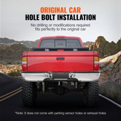 Takapuskuri kromipinnoitettua paksua terästä astinlevyllä kahdella valolla Ford F250 F350 1999–2007