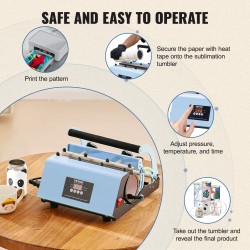 Lämpöpuristin termosmukeille ja mukeille 11–30 unssia 0–250 celsiusastetta hiiliteräs ruostumaton teräs