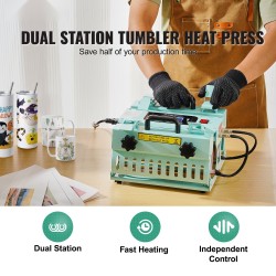 Mukiprässi kaksiasemainen 312–850 g 887 ml ohutlevy digitaalinen sublimaatio