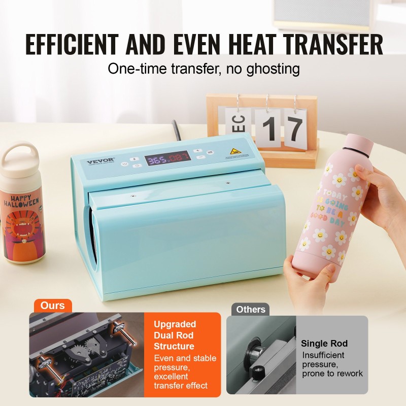 Automaattinen mukilämpöprässi sublimaatioon enintään 887 ml:n mukeille sininen 2-paikkainen