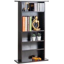 DVD- ja CD-säilytyskaappi 5 säädettävää hyllyä jopa 240 CD-levylle espresso