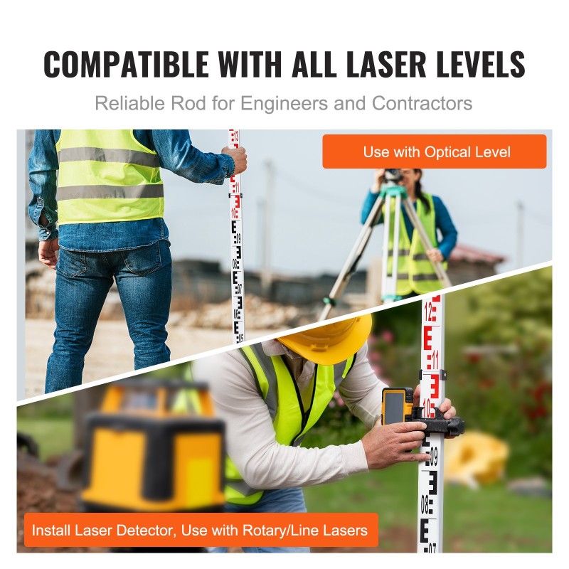 Alumiininen teleskooppivaaitussauva kolme metriä kolmiosainen kaksipuolinen senttimetri ja millimetri asteikko kuplavaaka