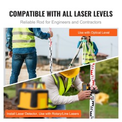 Teleskooppinen alumiininen mittakeppi 5m 5-osainen kaksipuolinen asteikko 1cm/1mm kuplavaaka kuljetuspussi