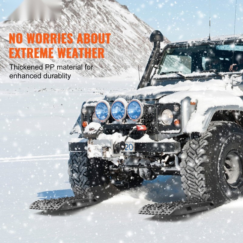 Vetolevyt PP-materiaali 10 tonnin kantavuus pitkä musta pari autoihin ja maastoautoihin