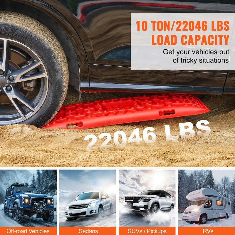 Pitolevyt PP muovia 10 tonnia kantavuus pari punainen maastoautoille säilytyslaukku