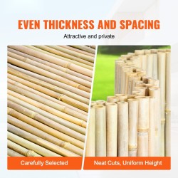 Rullattava bambuaita luonnollinen bambu 1828 x 1219 mm puutarhan näkösuoja