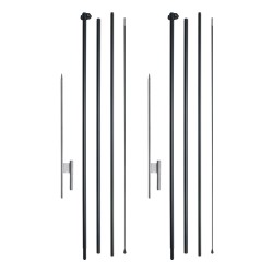 Höyhenlippusalkosetti alumiini ja lasikuitu kokonaiskorkeus 498,5 cm kaksi kappaletta ulkomainoskäyttöön