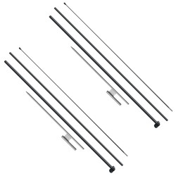 Lipputankosarja 2 kpl alumiiniseos ja lasikuitu 330 cm ulkokäyttö