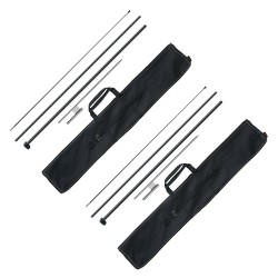 Lipputankosarja 2 kpl alumiiniseos ja lasikuitu 330 cm ulkokäyttö