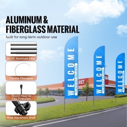 Sulkalipputankosarja kolme settiä alumiiniseos ja lasikuitu 498 senttimetriä korkea ulkokäyttöön