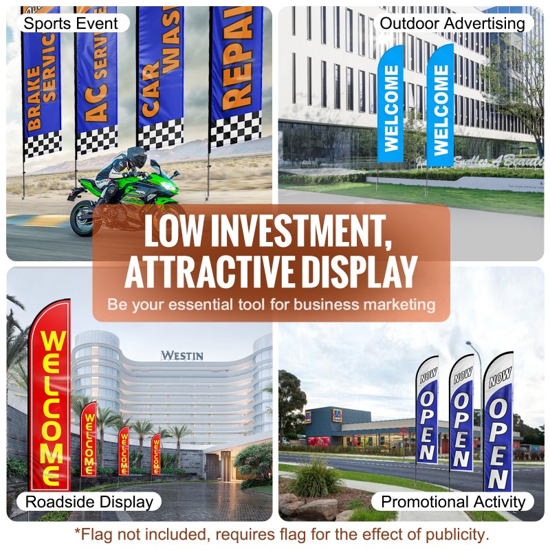 Sulkalipputankosarja kolme settiä alumiiniseos ja lasikuitu 498 senttimetriä korkea ulkokäyttöön