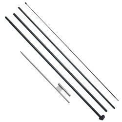 Mainoslippusarja alumiiniseos ja lasikuitu kokonaiskorkeus 498 cm ulkokäyttöön maapiikillä kantolaukulla