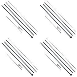 Höyhenlippusalonki neljän setin alumiiniseoksesta ja lasikuidusta 498 5 cm ulkokäyttöön