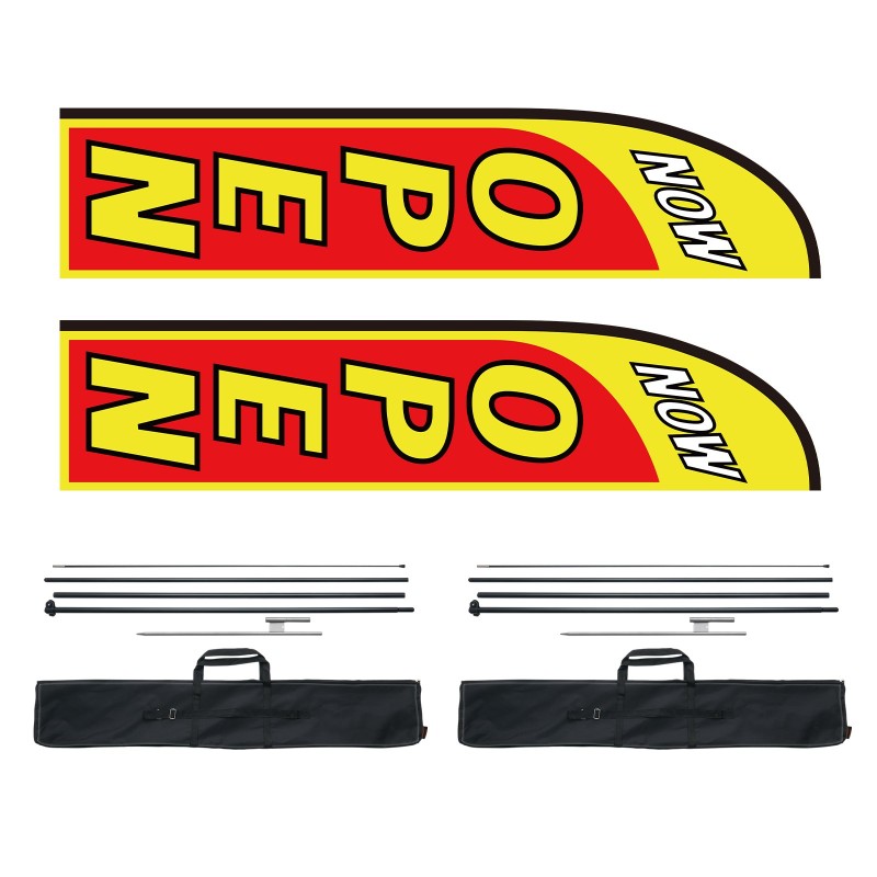 Mainoslippusarja ulkokäyttöön 2 sarjaa alumiiniseos ja lasikuitu 498 cm