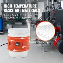 Metallitynnyrin silikonipäällysteinen lämmitin 5 gallonin 18,9 l 800 W säädettävä 30–150°C