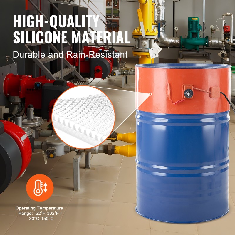 Lämmityspeite metallitynnyrille silikoninen 208,2 l 1200 W 30–150 °C