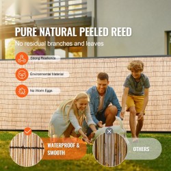 Ruokoaitarulla kuorittua ruokoa 5 x 1,2 m kaksi settiä parvekkeille