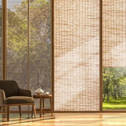 Kaisla-aitarulla 100 prosenttia luonnollista kaislaa koko 4 x 1 m näkösuojaksi parvekkeelle