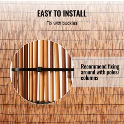 Ruokoaitarulla luonnollinen ruoko 5 m x 1,2 m 2 kpl ruskea