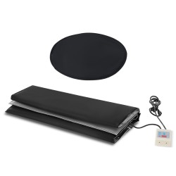 Tynnyrilämmitin vesitiivisestä Oxford-kankaasta 208,2 l metallitynnyrille 1300 W säädettävällä termostaatilla