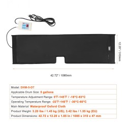 Tynnyrilämmitin vedenpitävällä Oxford-kankaalla 18,93 l 250W säädettävällä termostaatilla