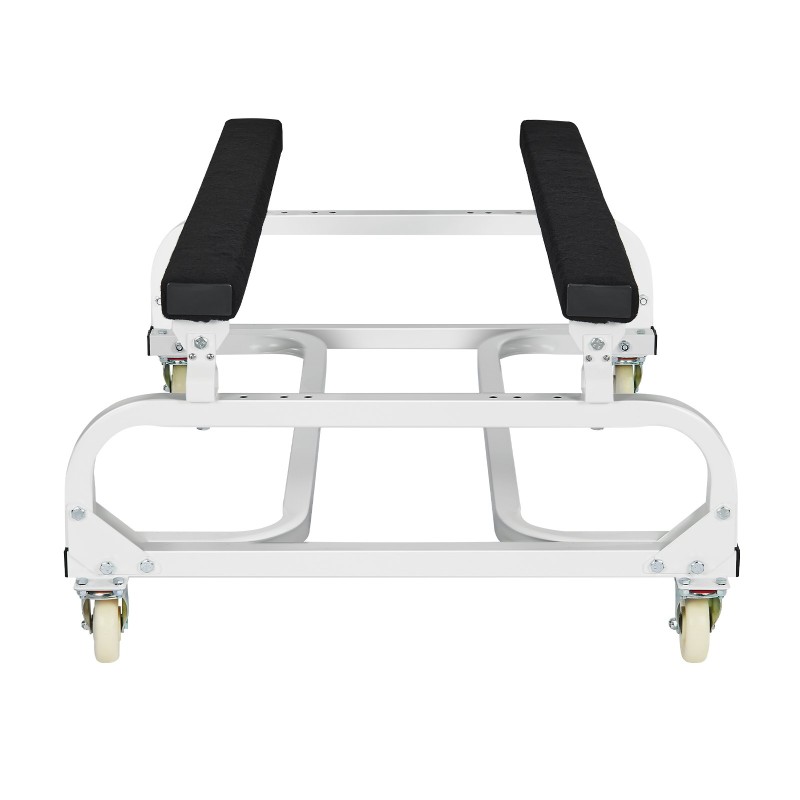 Vesikulkuneuvokärry teräsrunko 454 kg kantavuus säädettävät tukipalkit jarrulliset nailonpyörät