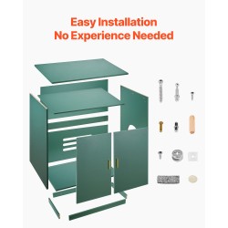 Kissanvessakaappi 80 cm leveä P2-luokan lastulevy kaksoisovellinen tuuletusaukoilla raapimisalustalla