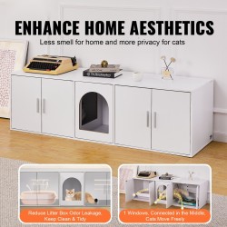 Kissan hiekkalaatikon kaappi lastulevy valkoinen 1,47 m 3 sisäänkäyntiä kantavuus 136 kg