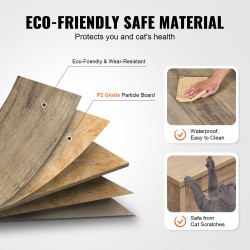 Kissan hiekkalaatikkokaappi 12 mm lastulevy kaksoishuoneilla kahdelle kissalle harmaabeige