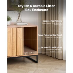 Piilotettu kissan wc-kaappi lastulevyinen kahdeksankymmentä senttimetriä leveä raapimisalustalla säilytystilalla ja