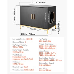 Kissan hiekkalaatikkokaappi lastulevy 700 x 450 x 545 mm metallijaloilla kahvalla sivukulkuaukolla
