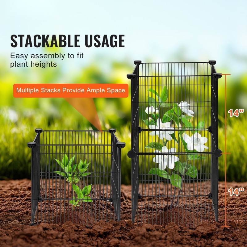 Kasvisuoja hiiliteräs muovipinnoitettu 390x390x365 mm 5 kpl eläimiä vastaan