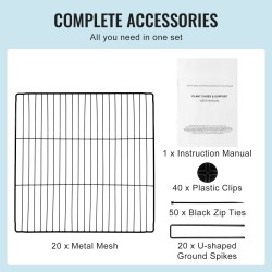 Kasvisuoja hiiliteräs muovipinnoitettu 390x390x365 mm 5 kpl eläimiä vastaan