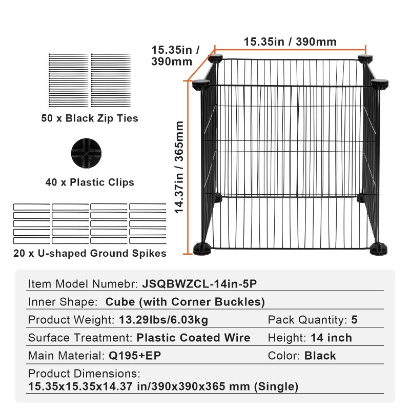 Kasvisuoja hiiliteräs muovipinnoitettu 390x390x365 mm 5 kpl eläimiä vastaan