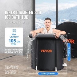 Taitettava jääkylpyamme kolmikerroksisesta komposiitista kahdeksankymmentäviisi senttimetriä pitkä seitsemänkymmentäviisi