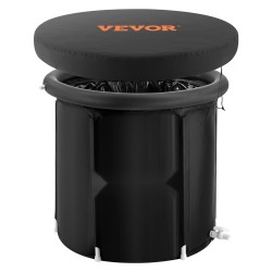 Taitettava jääkylpyamme kolmikerroksisesta komposiitista kahdeksankymmentäviisi senttimetriä pitkä seitsemänkymmentäviisi