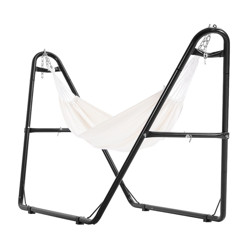 Riippumattoteline teräsputkinen kahden hengen 250 kg kantavuus 2,3–3,9 m pitkille riippumatoille