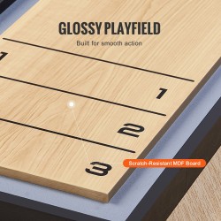 MDF-pelilauta 1140x315 mm kaksipuolinen pöytäpeli shuffleboard ja curling 8 kiekkoa