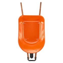 Yhden pyörän puutarhakärry rautarunko 140 l 150 kg pehmustettu metallikahva