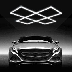 LED-kattovalo 22000 lumenia 6500 kelvin modulaarinen 5-ruutujärjestelmä autotalliin varastoon