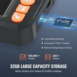 Endoskooppikamera kaksilinssinen 15 m kaapeli 4,3 tuuman IPS-näyttö 8 mm IP67