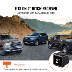 Vetokoukkuaskelma teräs 2 tuuman vetokoukkuvastaanottimelle korroosionkestävä pinnoite 158,7 kg kantavuus