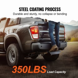 Vetokoukkuaskelma teräs 2 tuuman vetokoukkuvastaanottimelle korroosionkestävä pinnoite 158,7 kg kantavuus